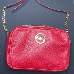 Red Michael kors crossbody